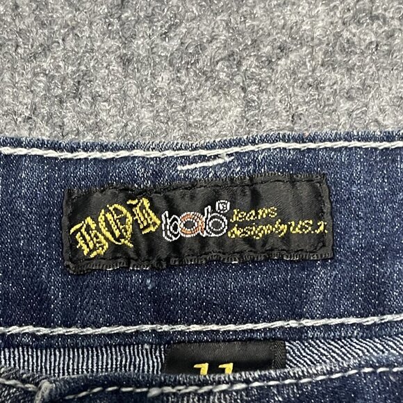 Womens BQB Jeans Distressed Look Skinny Fit 11 Blue Grayish Wash Denim - Picture 2 of 9